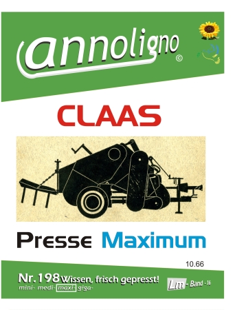 CLAAS Presse Typ Maximum Bild- Ersatzteilliste & Explosionszeichnungen - annoligno 198 -